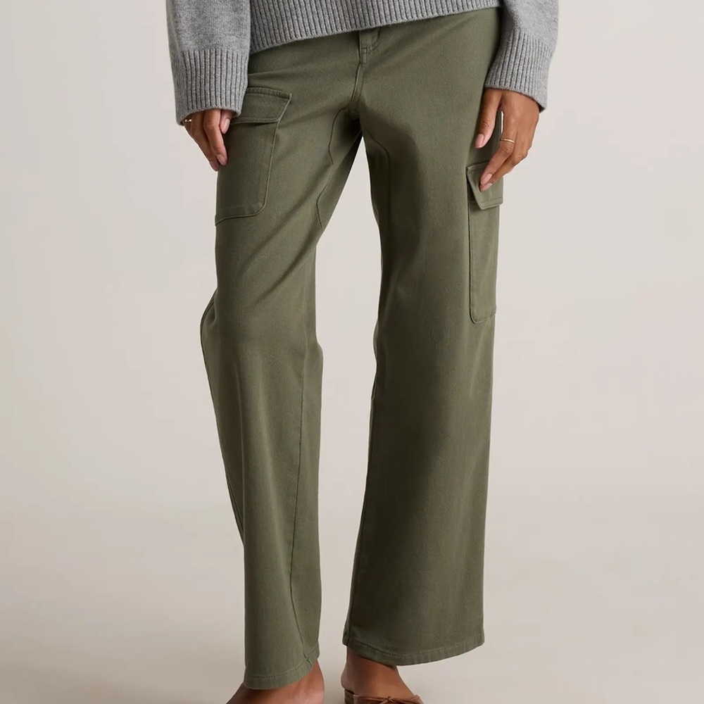 NWT Quince Organic Stretch Cotton Twill Cargo Pants